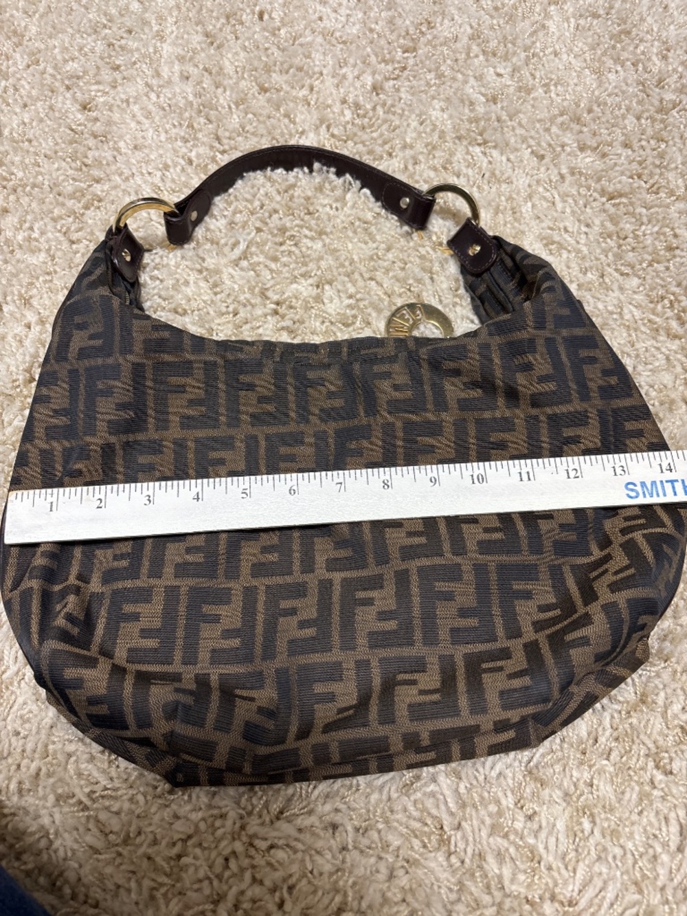 Fendi Brown and Black FF Logo Hobo Bag - Picture 10 of 12
